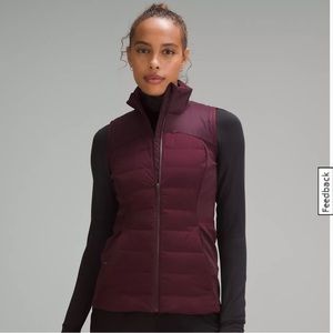 Lululemon Down for It All Vest. NWT. size 6. Color: Cassis